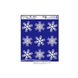Witraż 20x30cm śnieżynki WB-12 / STXWG-508A-D  śnieżynka, dekoracja na okno, lustro itp.